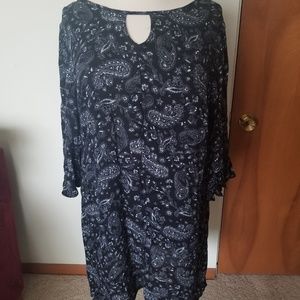 Black paisley dress